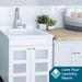 Tehila White Vanity Cabinet and White Utility Sink with Stainless Steel Finish Low-Profile Pull-Down Faucet - Detail View