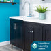 Tehila Black Vanity Cabinet and White Utility Sink with Chrome Finish High-Arc Pull-Down Faucet - Close-Up