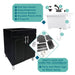 Tehila Black Vanity Cabinet and White Utility Sink with Black Finish Pull-Out Faucet - View 10