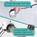 Tehila Black Vanity Cabinet and White Utility Sink with Chrome Finish Pull-Out Faucet - Features