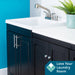 Tehila Black Vanity Cabinet and White Utility Sink with Stainless Steel Finish Pull-Out Faucet - Close-Up