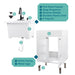Tehila White Vanity Cabinet and White Utility Sink with Black Finish High-Arc Pull-Down Faucet - View 11