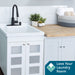 Tehila White Vanity Cabinet and White Utility Sink with Black Finish High-Arc Pull-Down Faucet - Detail View