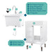 Tehila White Vanity Cabinet and White Utility Sink with Chrome Finish High-Arc Pull-Down Faucet - View 11