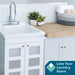 Tehila White Vanity Cabinet and White Utility Sink with Chrome Finish High-Arc Pull-Down Faucet - Detail View
