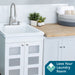 Tehila White Vanity Cabinet and White Utility Sink with Stainless Steel Finish High-Arc Pull-Down Faucet - Detail View