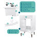 Tehila White Vanity Cabinet and White Utility Sink with Black Finish Pull-Out Faucet - View 10