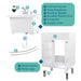 Tehila White Vanity Cabinet and White Utility Sink with Stainless Steel Finish Pull-Out Faucet - View 10