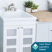 Tehila White Vanity Cabinet and White Utility Sink with Stainless Steel Finish Pull-Out Faucet - Detail View