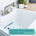 Tehila White Vanity Cabinet and White Utility Sink with Stainless Steel Finish Pull-Out Faucet - Close-Up