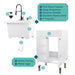 Tehila White Vanity Cabinet and White Utility Sink with Black Finish High-Arc Coil Pull-Down Faucet - View 11