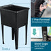 Tehila Space Saver Freestanding Black Utility Sink with Black Finish Pull-Out Faucet - Dimensions