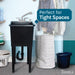 Tehila Space Saver Freestanding Black Utility Sink with Stainless Steel Finish Pull-Out Faucet - Detail View