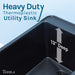 Tehila Space Saver Freestanding Black Utility Sink with Stainless Steel Finish Pull-Out Faucet - Lifestyle View