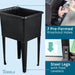 Tehila Space Saver Freestanding Black Utility Sink with Stainless Steel Finish Pull-Out Faucet - Dimensions