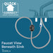 Tehila Space Saver Freestanding Black Utility Sink with Stainless Steel Finish Pull-Out Faucet - Installation View