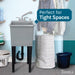 Tehila Space Saver Freestanding Grey Utility Sink with Stainless Steel Finish Pull-Out Faucet - Detail View