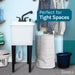 Tehila Space Saver Freestanding White Utility Sink with Black Finish Pull-Out Faucet - Detail View