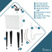 Tehila Space Saver Freestanding White Utility Sink with Black Finish Pull-Out Faucet - View 9
