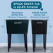 Tehila Space Saver Freestanding Black Utility Sink with Black Finish Gooseneck Faucet and Side Sprayer - Close-Up