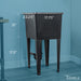 Tehila Space Saver Freestanding Black Utility Sink - Side View
