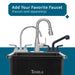 Tehila Space Saver Freestanding Black Utility Sink - Installation View