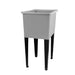 Tehila Space Saver Freestanding Grey Utility Sink