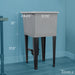Tehila Space Saver Freestanding Grey Utility Sink - Side View