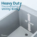 Tehila Space Saver Freestanding Grey Utility Sink - Lifestyle View