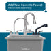 Tehila Space Saver Freestanding Grey Utility Sink - Installation View