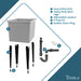 Tehila Space Saver Freestanding Grey Utility Sink - View 9