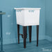 Tehila Space Saver Freestanding White Utility Sink - Side View