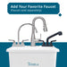 Tehila Space Saver Freestanding White Utility Sink - Installation View