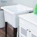 Tehila Luxe Freestanding White Utility Sink with Drainage Kit, No Supply Lines, No Strainer Basket - Close-Up