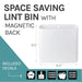 Utility Sink Large Magnetic Lint Bin (White) Bathroom Fixture - Side View