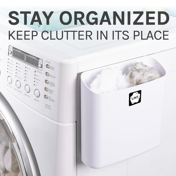 Utility Sink Large Magnetic Lint Bin (White) Bathroom Fixture - Detail View