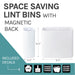 Utility Sink Magnetic Lint Bin Combo Pack (White) Bathroom Fixture - Side View