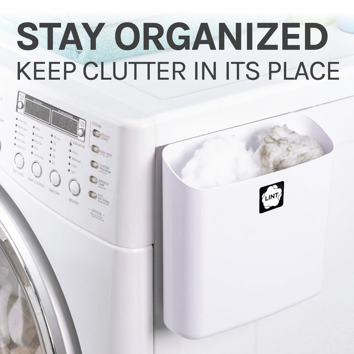 Utility Sink Magnetic Lint Bin Combo Pack (White) Bathroom Fixture - Detail View