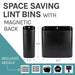 Utility Sink Magnetic Lint Bin Combo Pack (Black) Bathroom Fixture - Side View