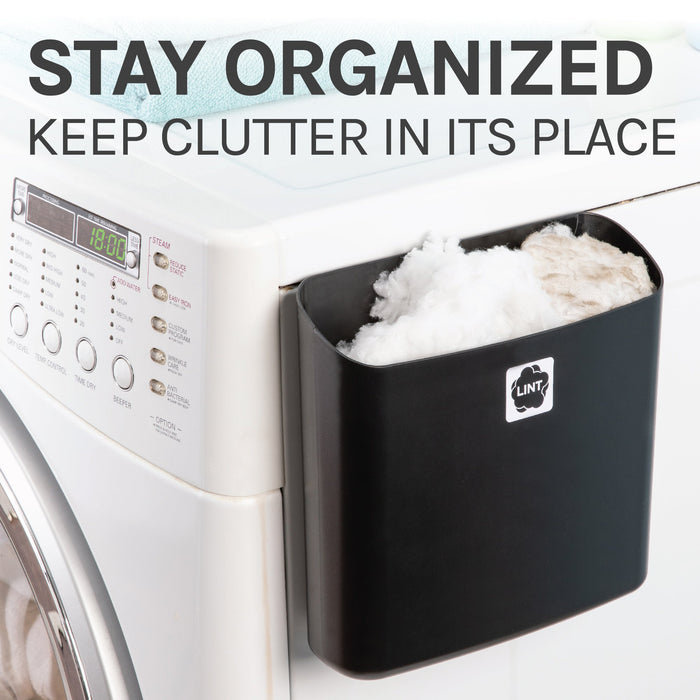 Utility Sink Large Magnetic Lint Bin (Black) Bathroom Fixture - Detail View