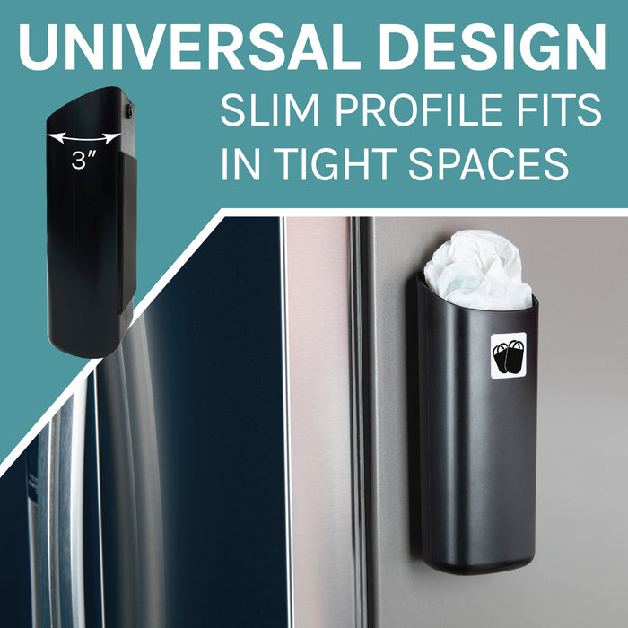 Utility Sink Small Magnetic Lint Bin (Black) Bathroom Fixture - Close-Up