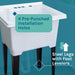 Tehila Luxe Freestanding White Utility Sink with Black Finish Low-Profile Pull-Down Faucet - Installation View