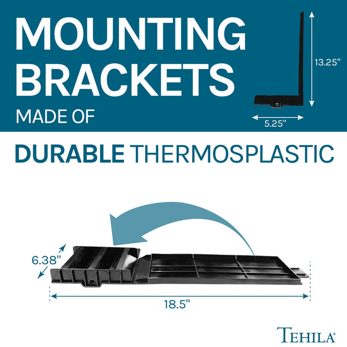 Utility Sink Tehila Black Wall Mounting Kit for Tehila Standard Sinks - Side View
