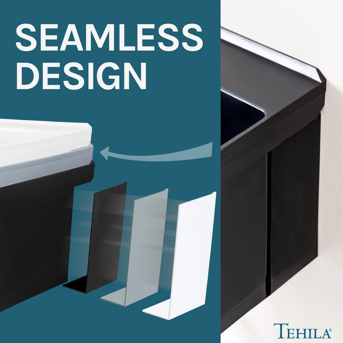 Utility Sink Tehila Black Wall Mounting Kit for Tehila Standard Sinks - Installation View