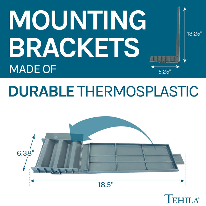 Utility Sink Tehila Grey Wall Mounting Kit for Tehila Standard Sinks - Close-Up