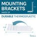 Utility Sink Tehila White Wall Mounting Kit for Tehila Standard Sinks - Side View