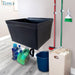 Tehila Standard Wall-Mounted Black Utility Sink, Water Supply Lines Included - Close-Up