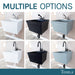 Tehila Standard Wall-Mounted Black Utility Sink, Water Supply Lines Included - Installation View