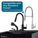 Tehila Standard Wall-Mounted Black Utility Sink, Water Supply Lines Included - Features