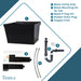 Tehila Standard Wall-Mounted Black Utility Sink, Water Supply Lines Included - View 9